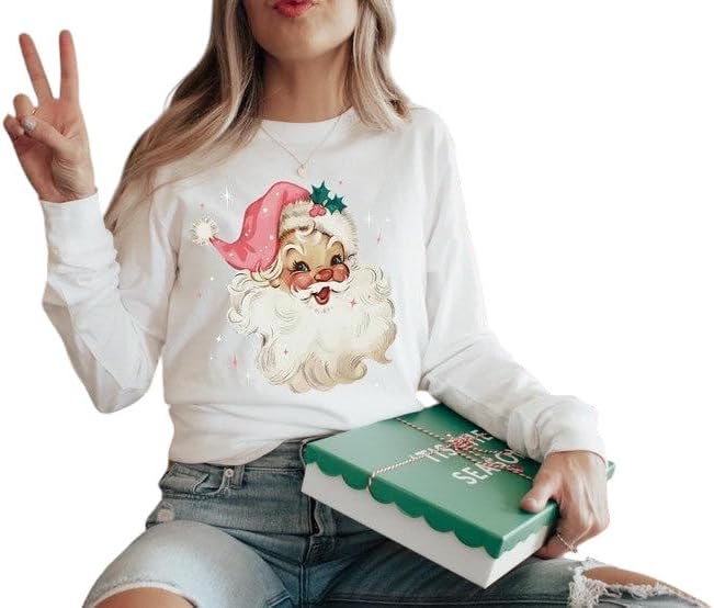 Pink Santa Christmas Sweatshirt