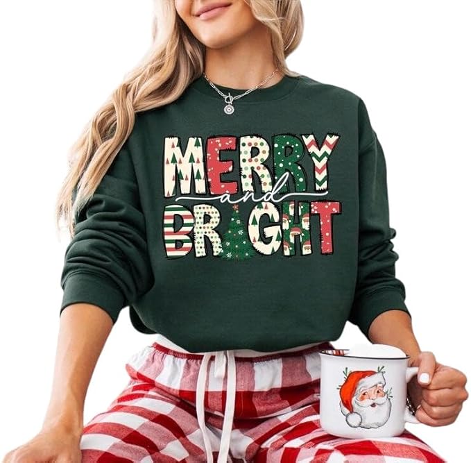 Merry & Bright Christmas Sweatshirt