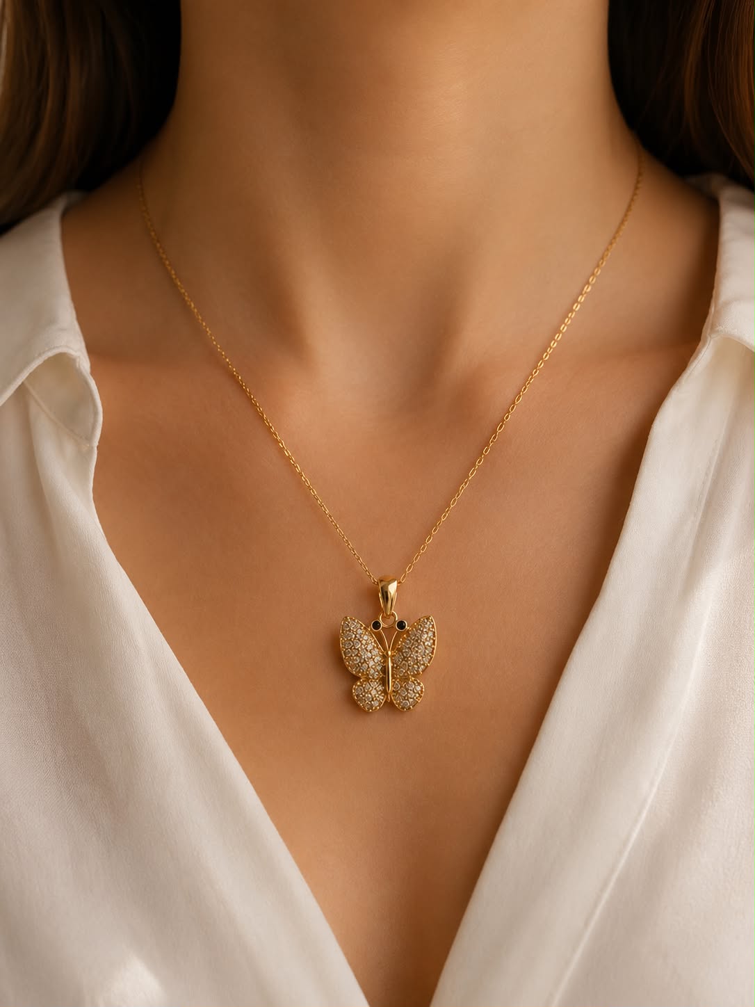 Butterfly Jewelry Set Gold