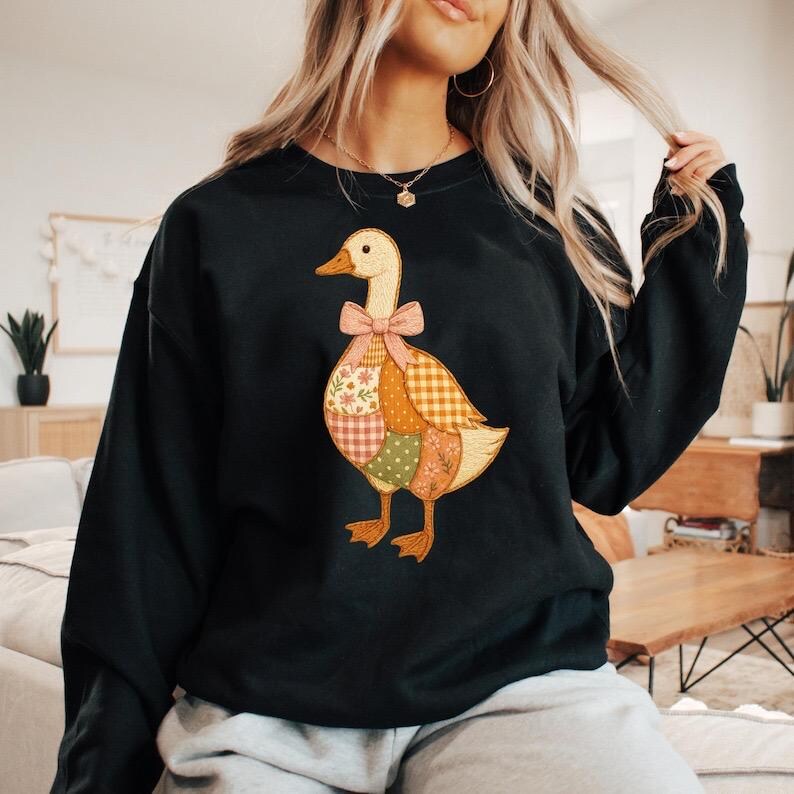Vintage Patchwork Duck Sweatshirt