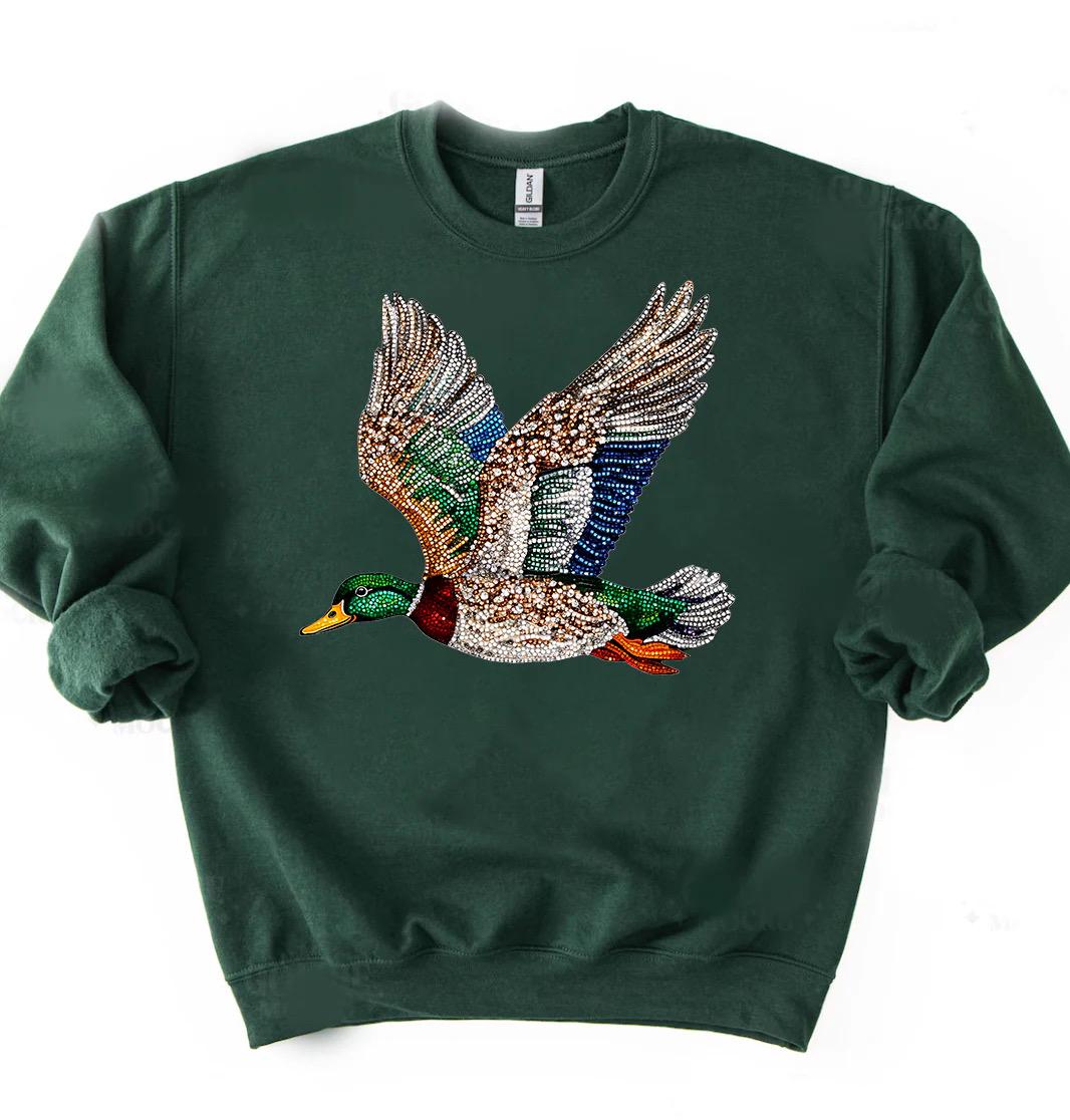 Rhinestone Duck Sweatshirt