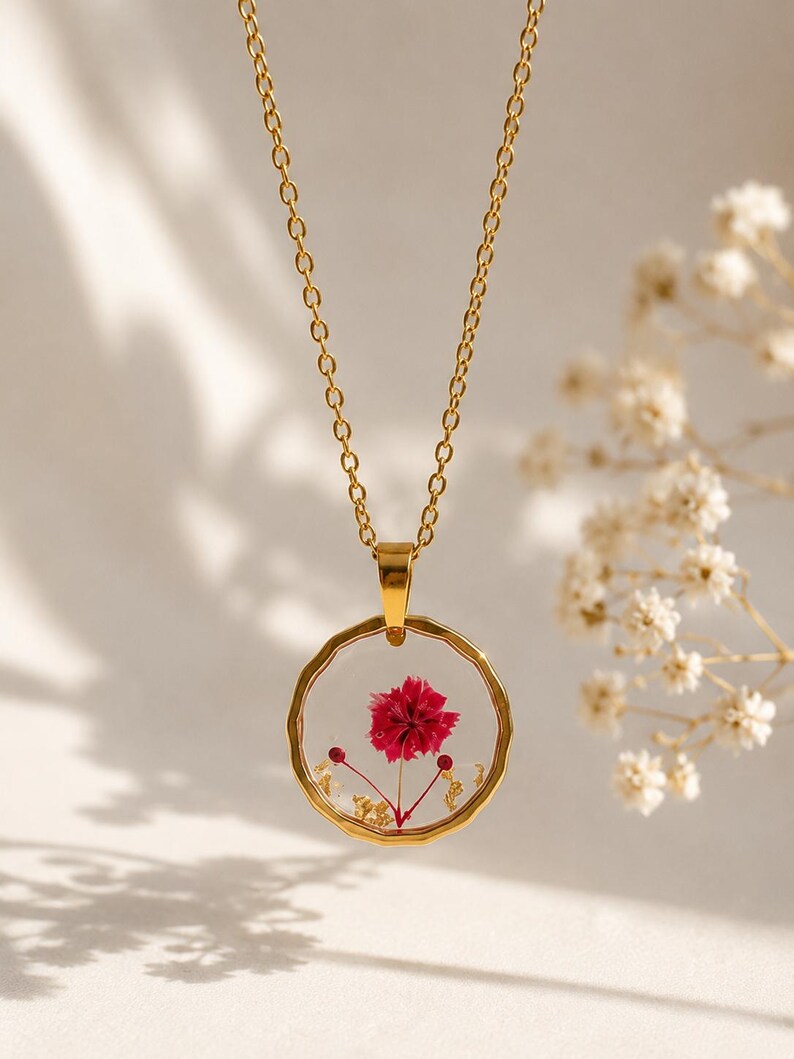 Real Pressed Flower Necklace