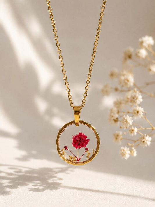 Real Pressed Flower Necklace