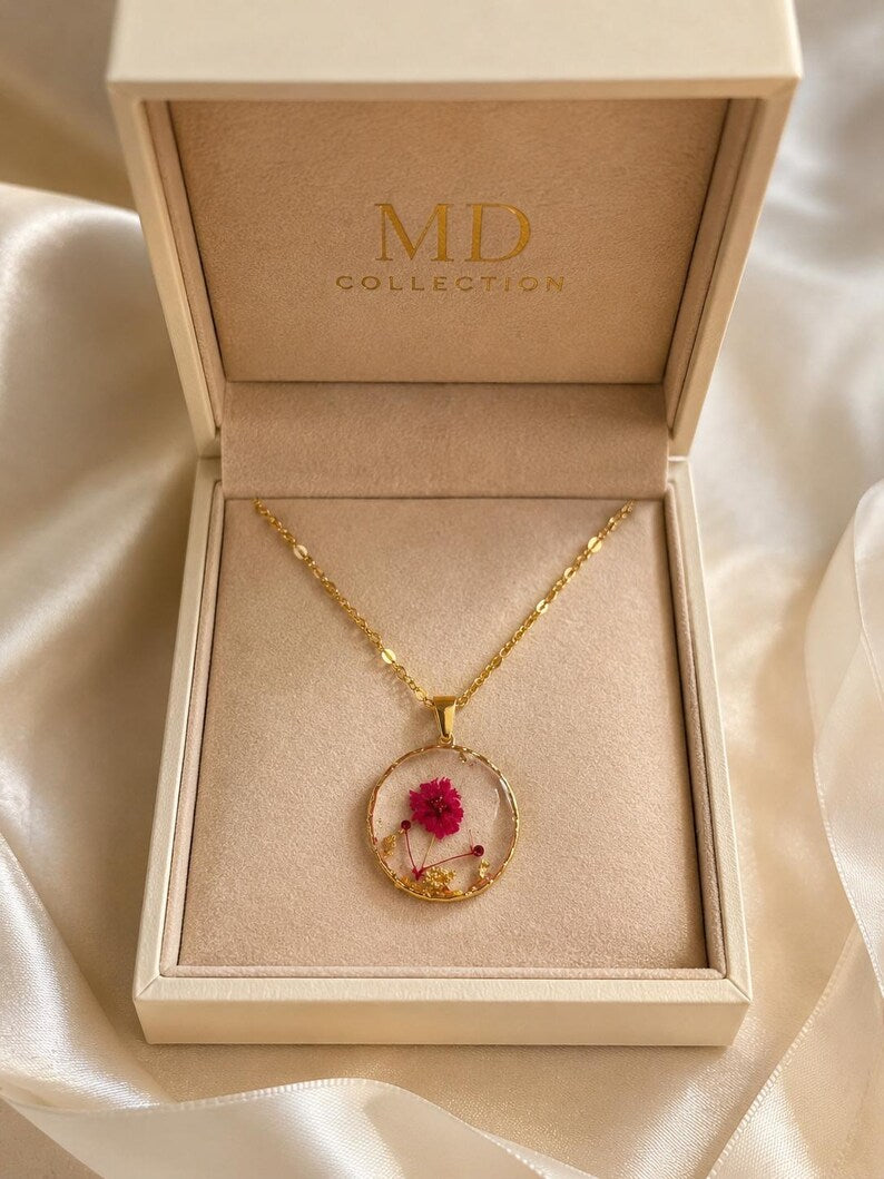 Real Pressed Flower Necklace