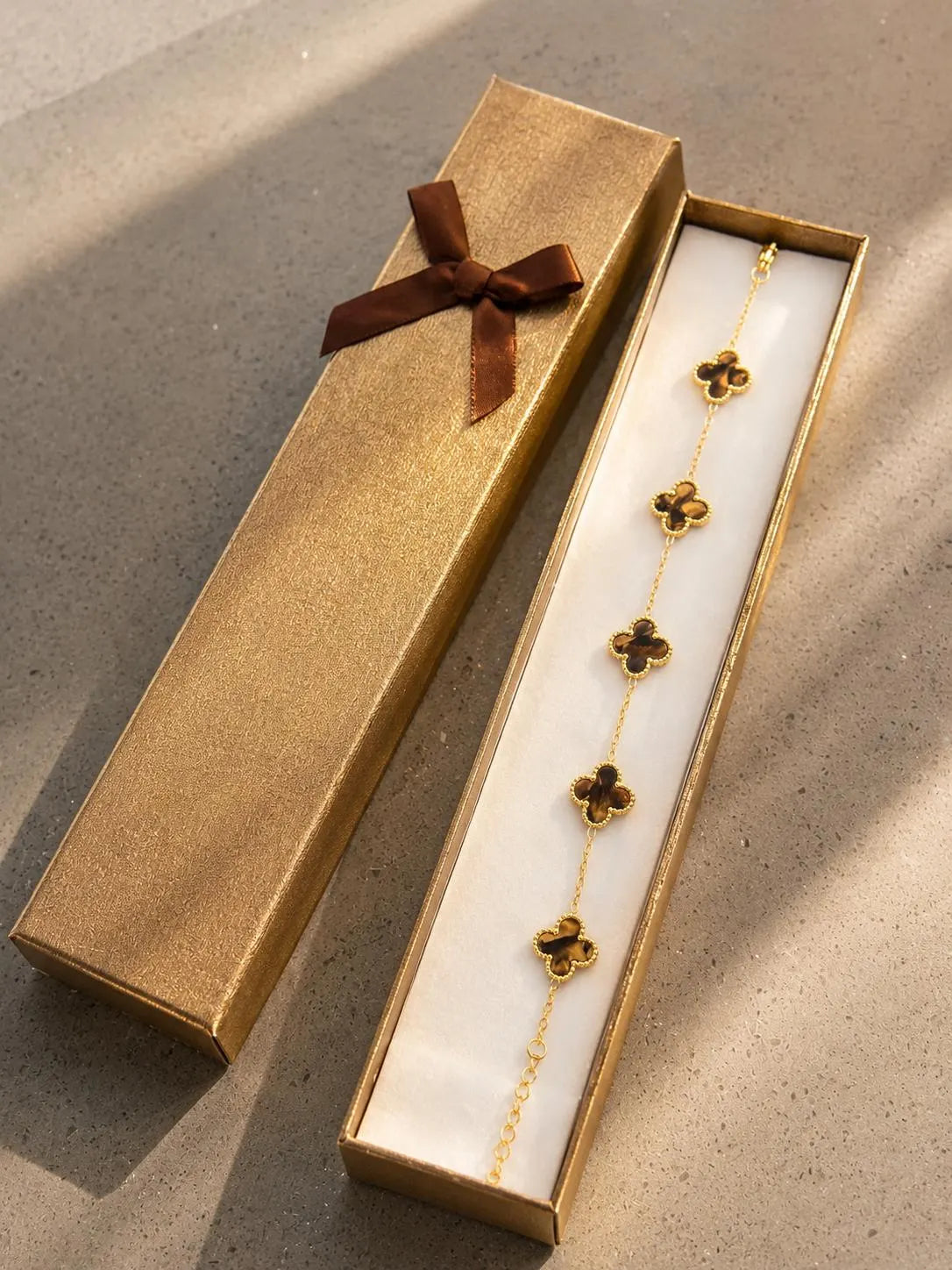 Luxury Gold Clover Jewelry Set