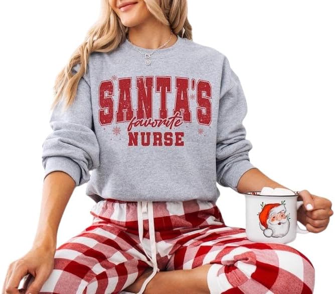 Santa’s Favorite Nurse Christmas Sweatshirt