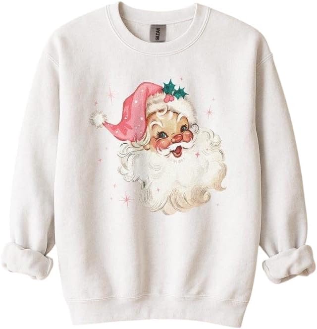 Pink Santa Christmas Sweatshirt