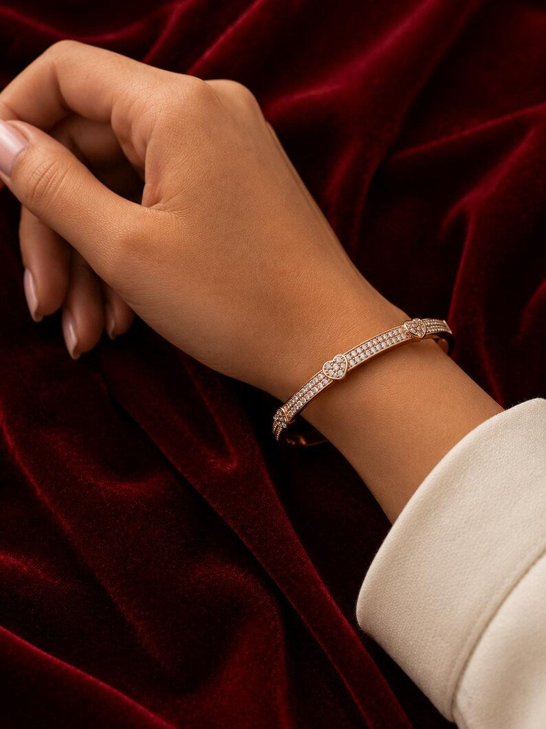 Heart Bangle Bracelet
