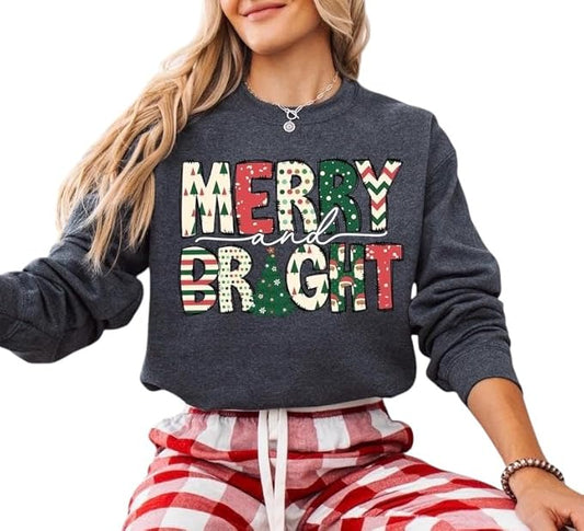 Merry & Bright Christmas Sweatshirt