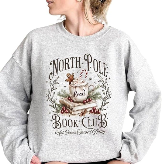 North Pole Book Club Christmas Sweatshirt