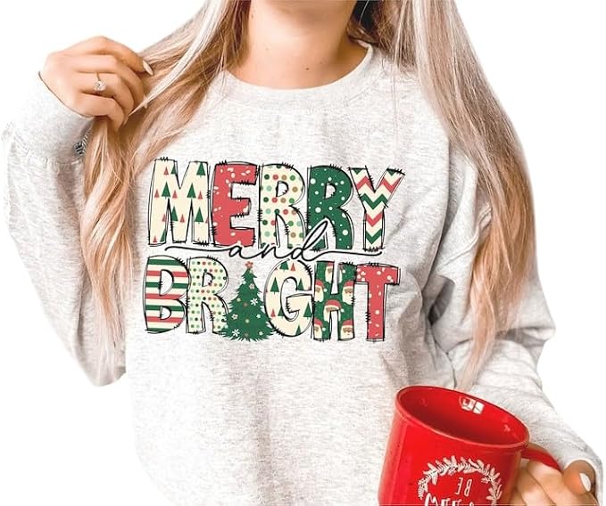 Merry & Bright Christmas Sweatshirt