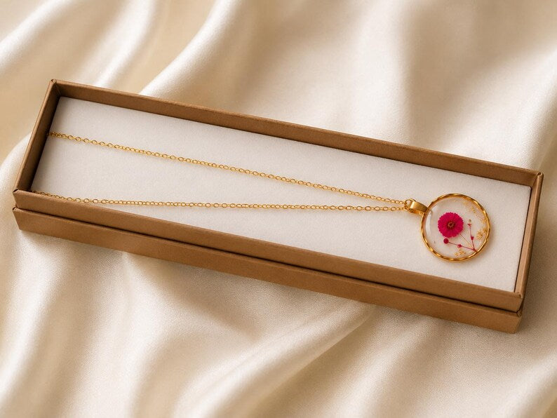 Real Pressed Flower Necklace