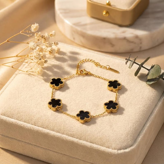 Luxury Black Clover Bracelet