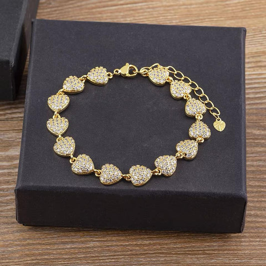 Luxury Heart Tennis Bracelet
