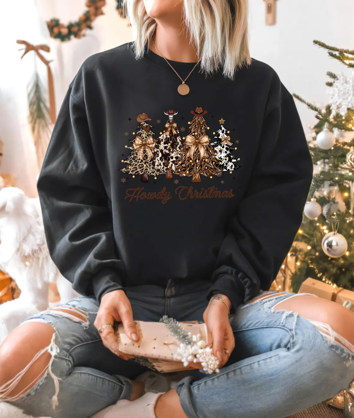 Howdy Christmas Western Sweatshirt