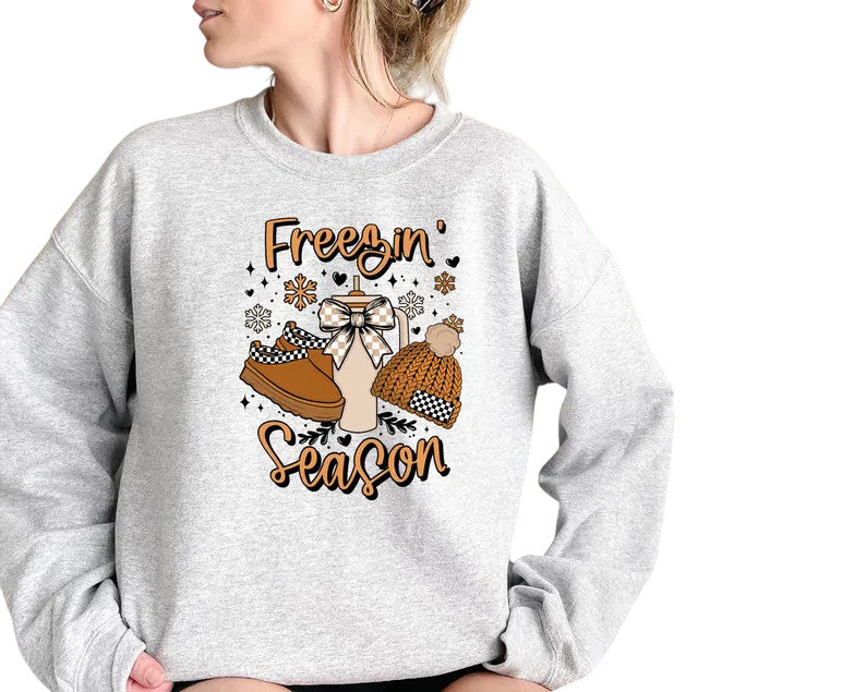 Freezin’ Season Western Christmas Sweatshirt