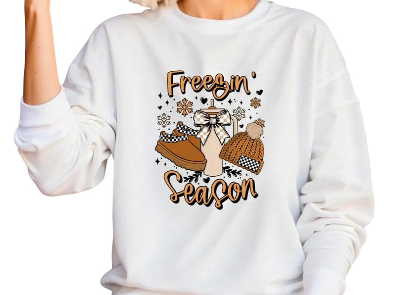 Freezin’ Season Western Christmas Sweatshirt