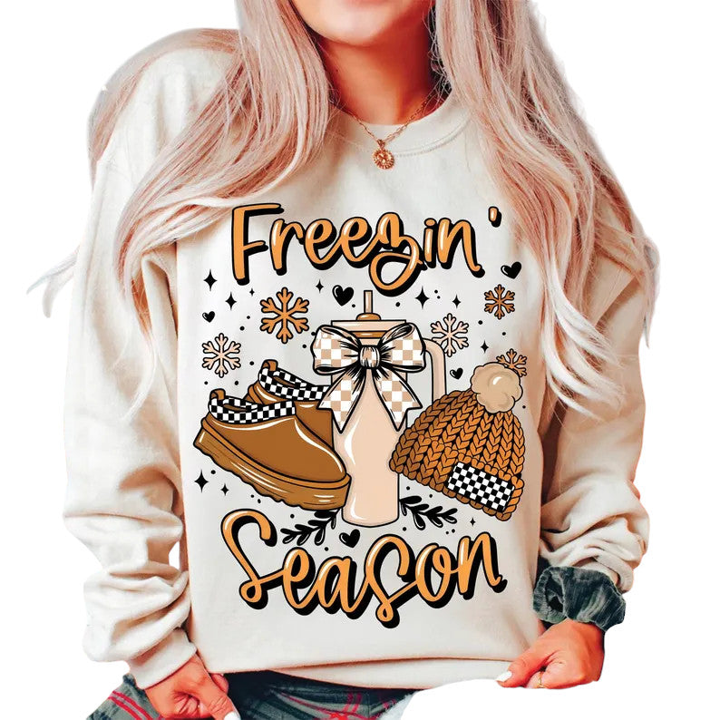 Freezin’ Season Western Christmas Sweatshirt
