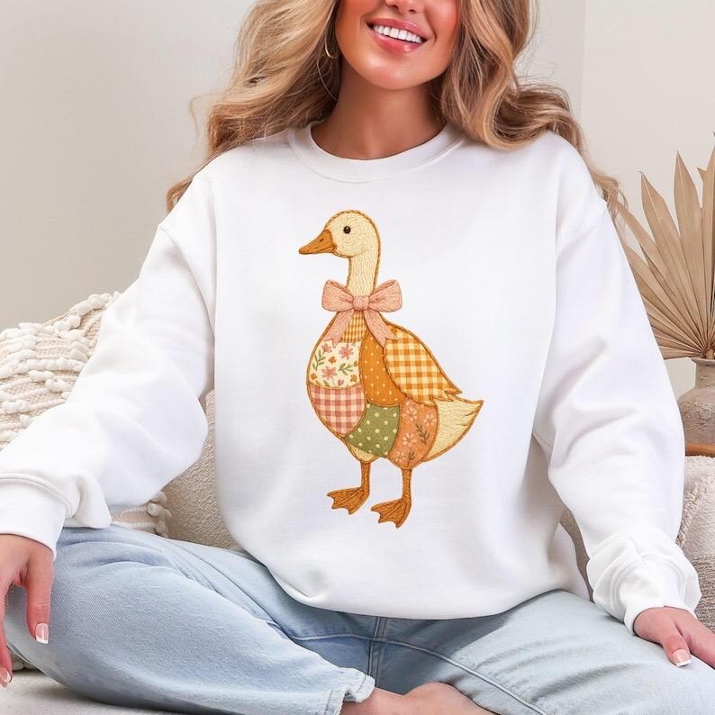 Vintage Patchwork Duck Sweatshirt