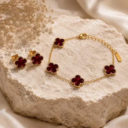 Red Clover Jewelry Set