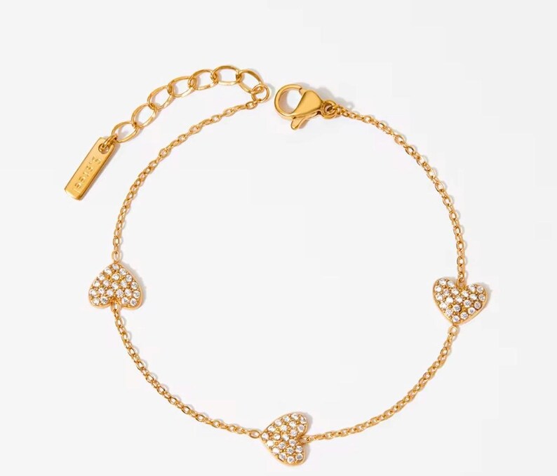 Gold Heart Jewelry Set