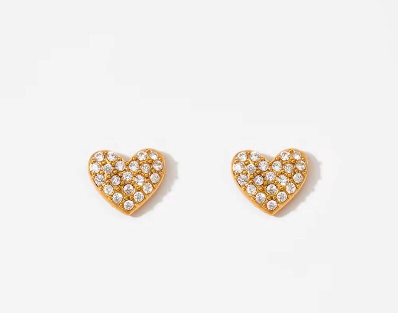 Gold Heart Jewelry Set