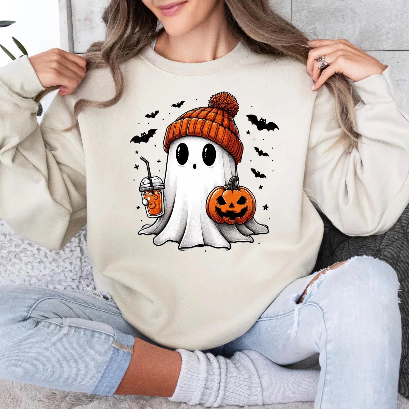 Cute Ghost Halloween Sweatshirt