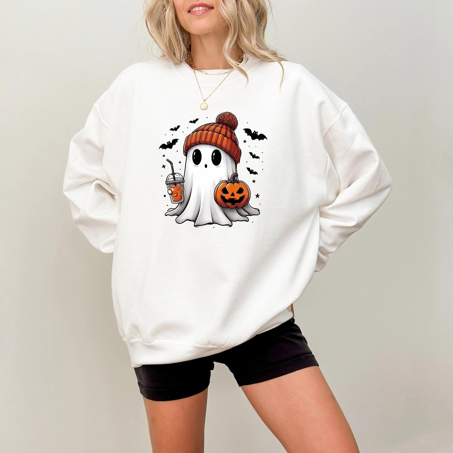 Cute Ghost Halloween Sweatshirt