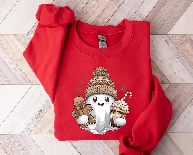 Gingerbread & Hot Chocolate Ghost Sweatshirt