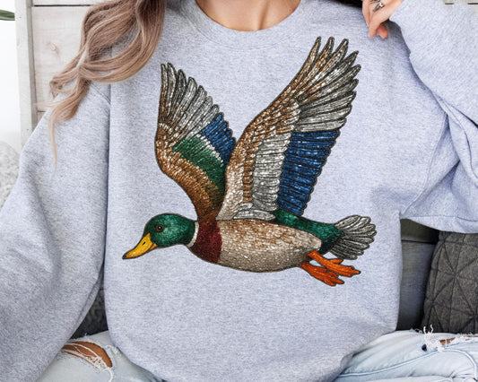 Rhinestone Duck Sweatshirt