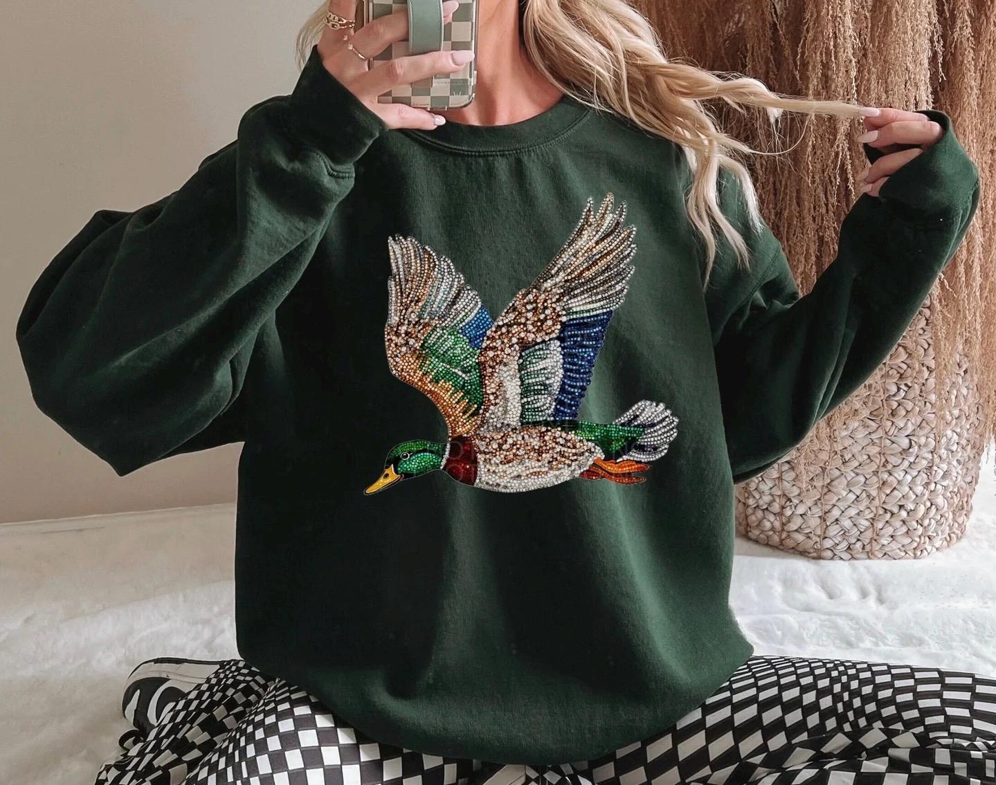 Rhinestone Duck Sweatshirt