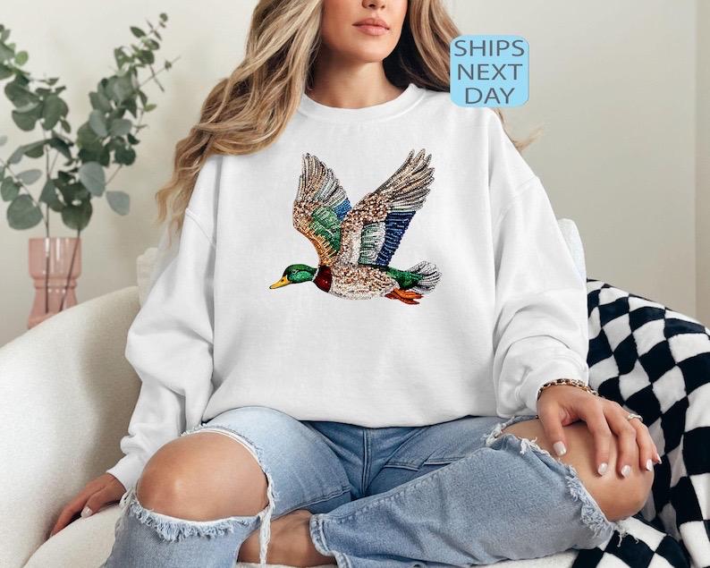 Rhinestone Duck Sweatshirt