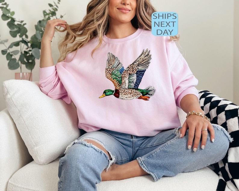 Rhinestone Duck Sweatshirt