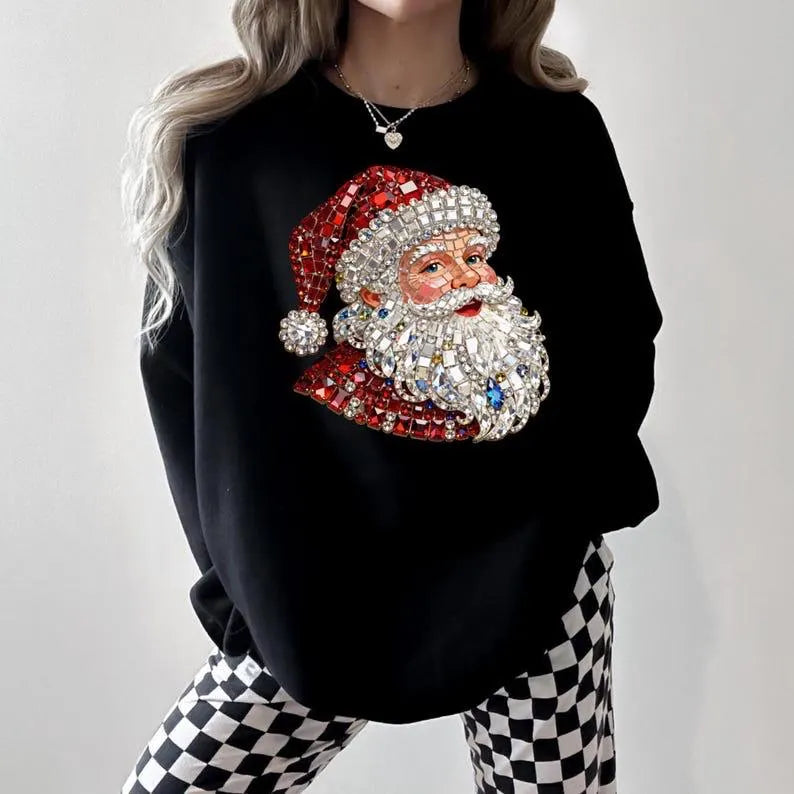 Sparkly Santa Sweatshirt