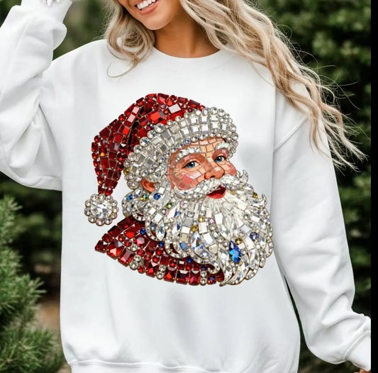 Sparkly Santa Sweatshirt