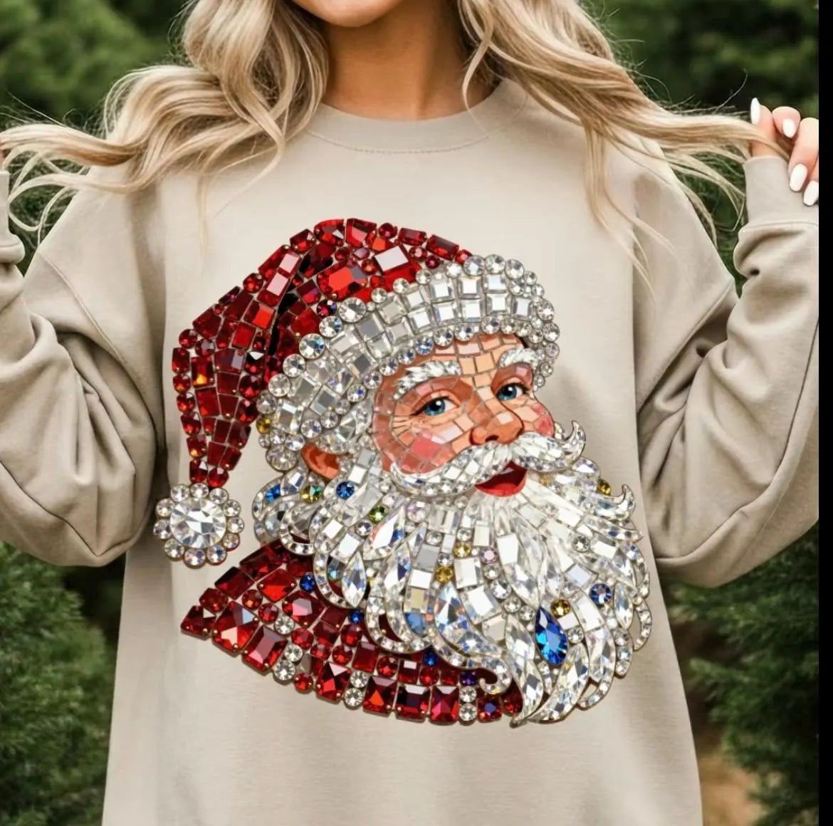 Sparkly Santa Sweatshirt