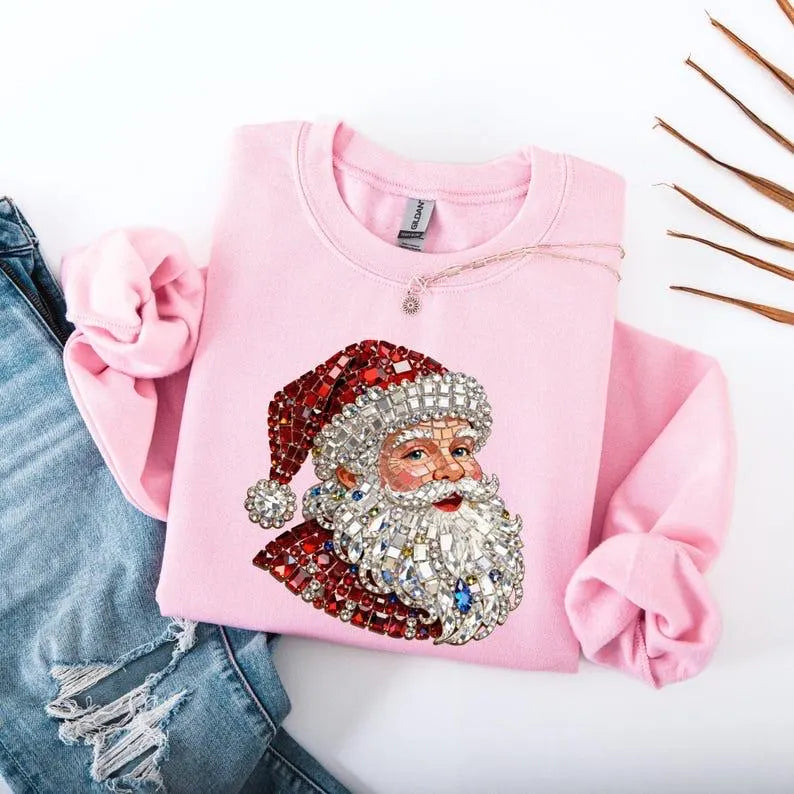 Sparkly Santa Sweatshirt