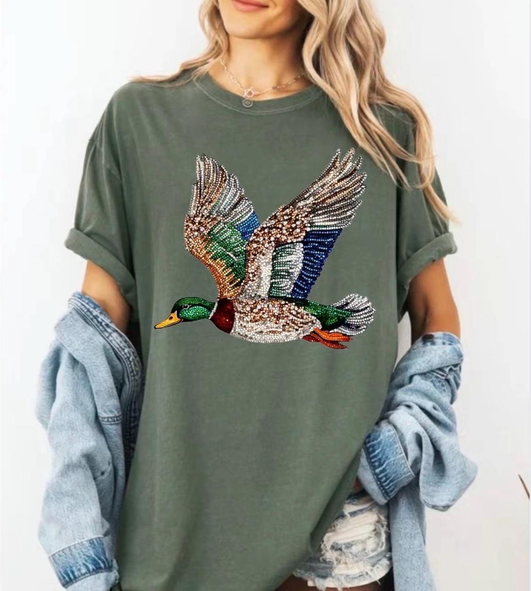 Rhinestone Mallard Duck Shirt