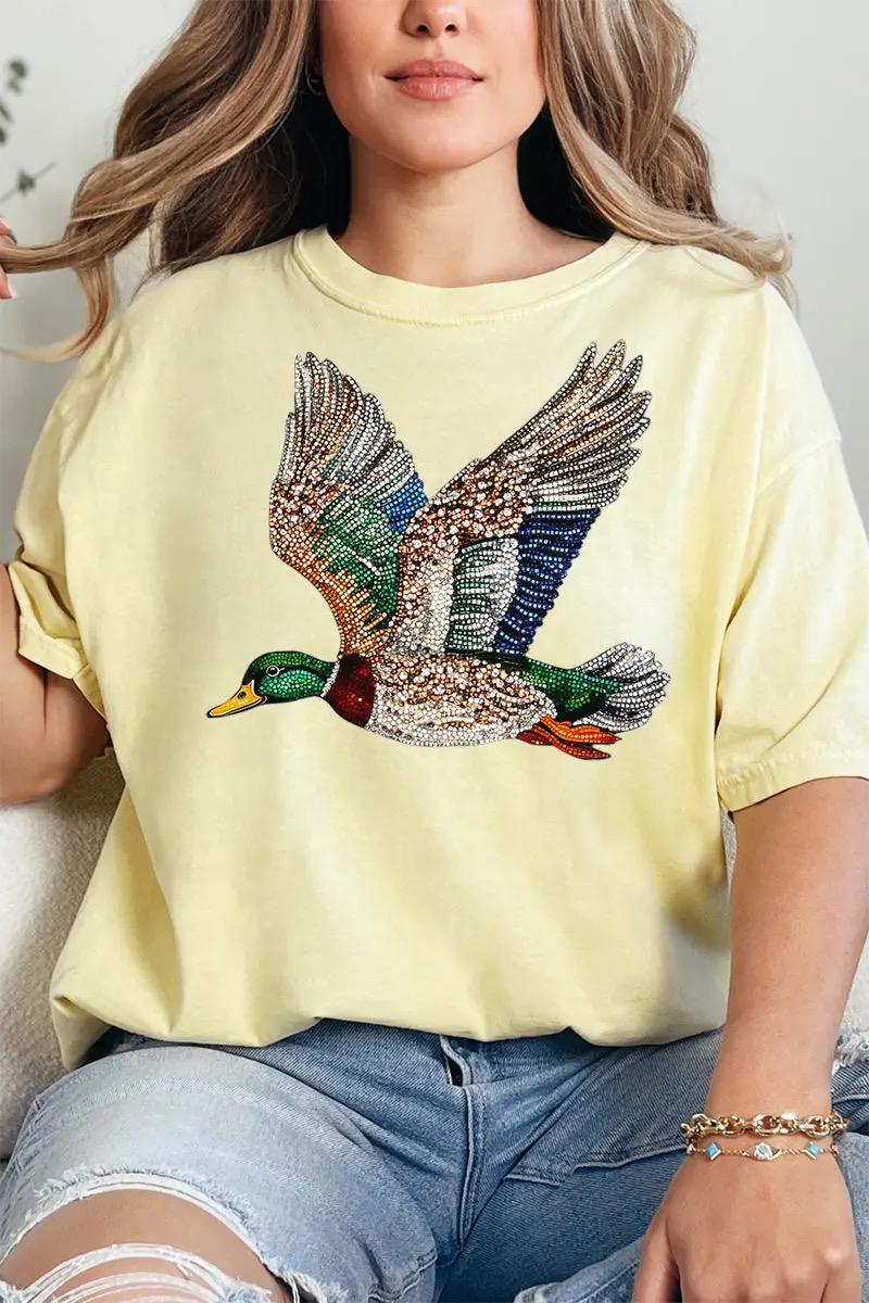 Rhinestone Mallard Duck Shirt