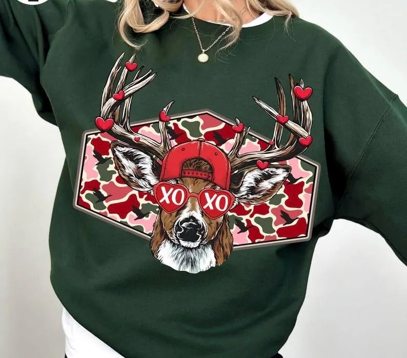 Valentine Deer XO XO Sweatshirt