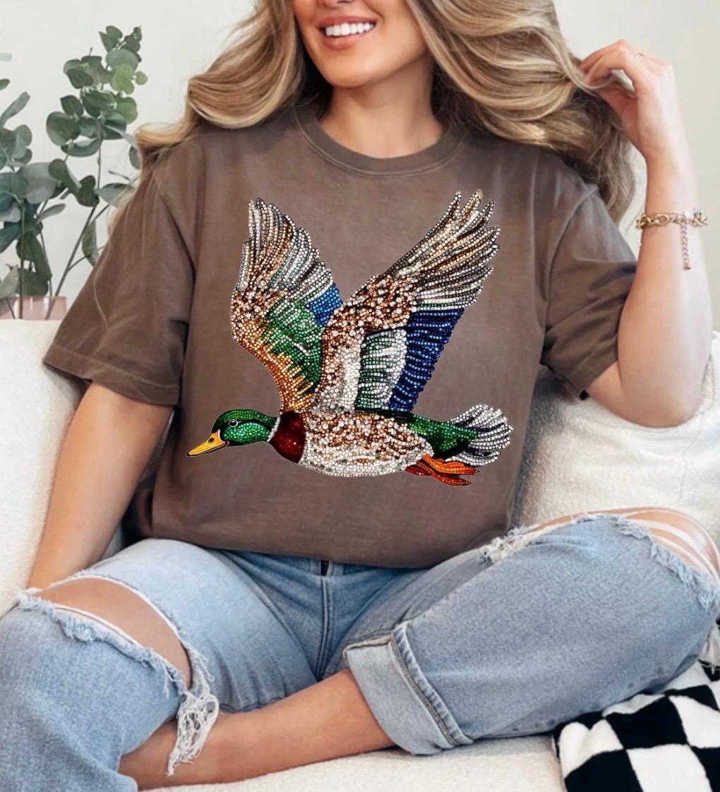Rhinestone Mallard Duck Shirt