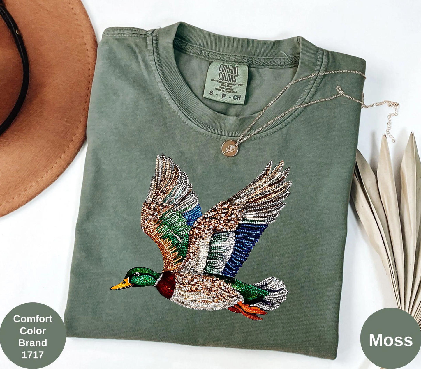 Rhinestone Mallard Duck Shirt