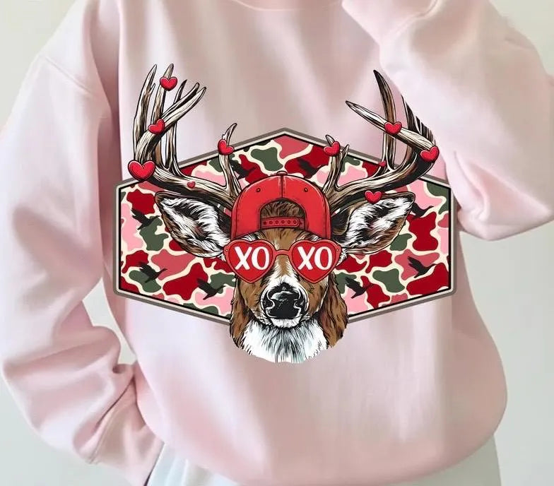 Valentine Deer XO XO Sweatshirt