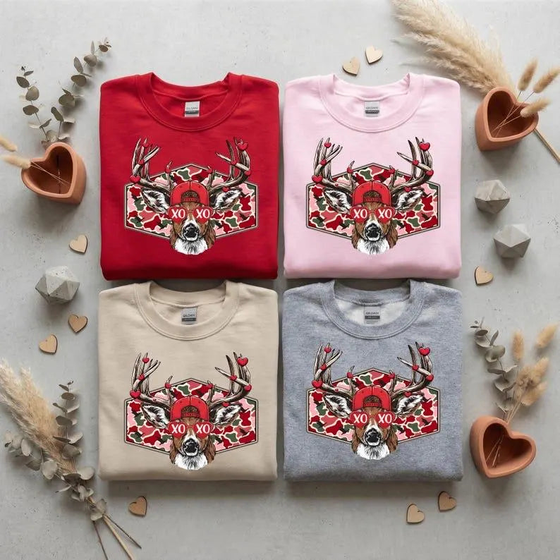 Valentine Deer XO XO Sweatshirt