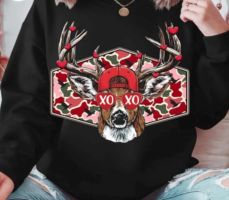 Valentine Deer XO XO Sweatshirt