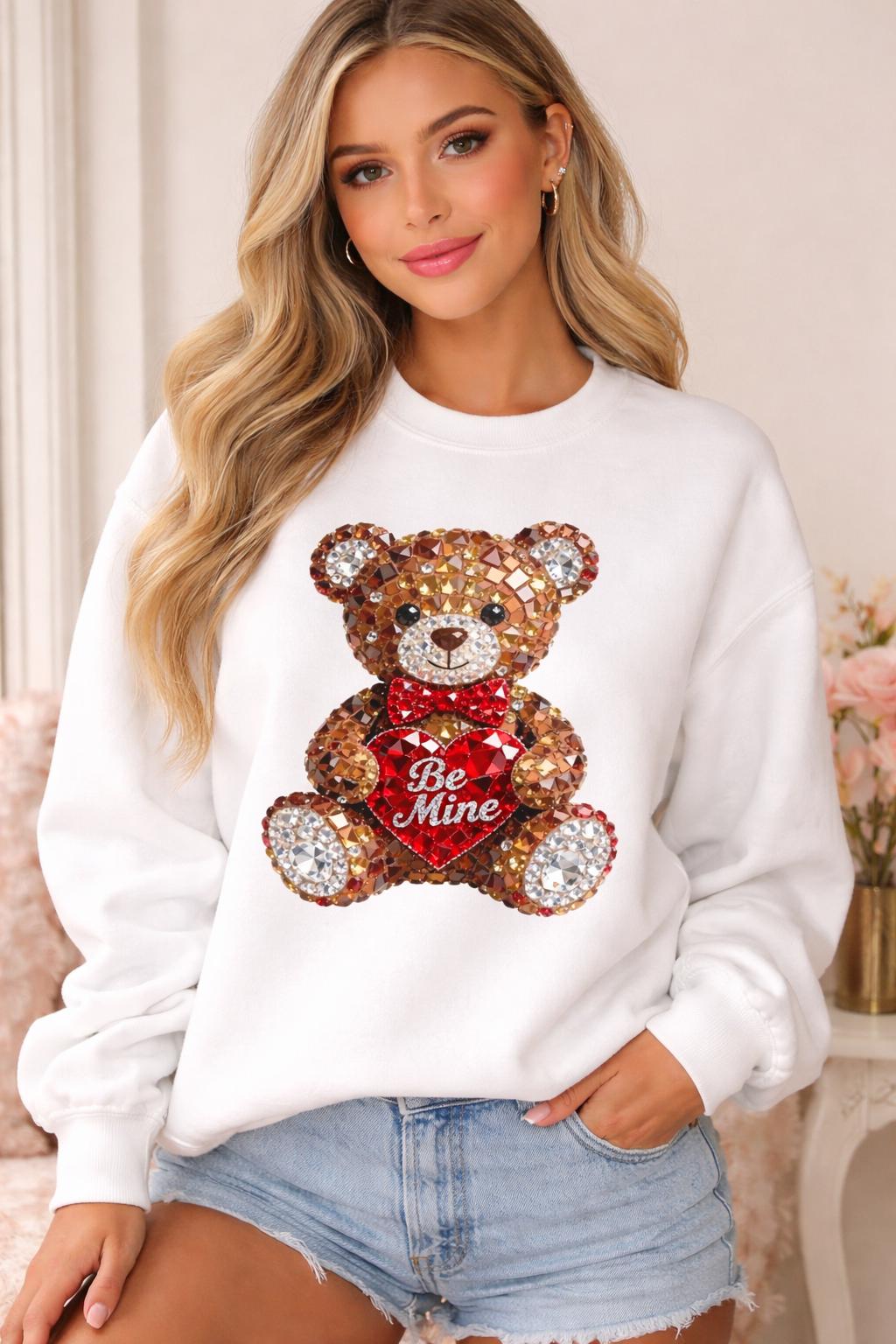 Rhinestone Teddy Bear Sweatshirt